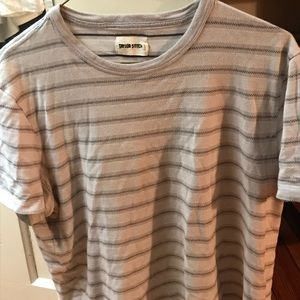 Taylor Stitch Organic Cotton Tee Graphite Stripe